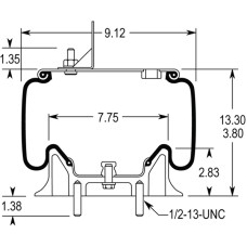 Air Spring Assembly - Kenworth Air Glide 100